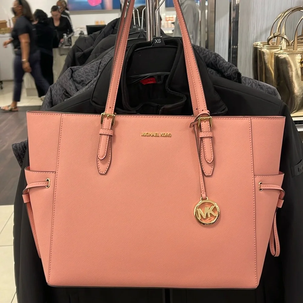 MICHAEL KORS 
Gilly Large Saffiano Leather Tote Shoulder Bag 
Primrose 
NWT - Picture 3 of 16